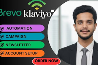 build automation flows campaign and landing page for klaviyo brevo