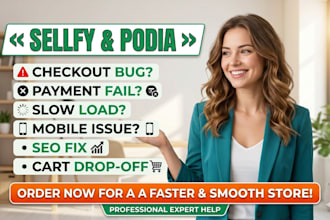 sellfy podia checkout bug payment fail slow load mobile issue seo fix cart drop
