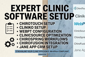 setup chirotouch cliniko webpt clinicsource chirospring chirofusion jane app crm