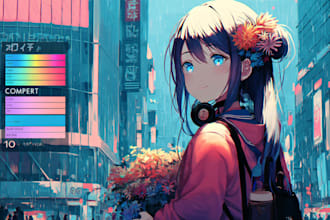 design stunning anime album cover art