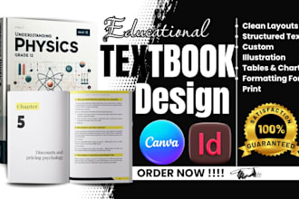 design and format print ready educational textbook, workbook design, lesson plan