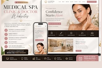 design medical spa website  doctor website clinic website medical website