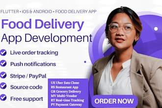 develop a food delivery app restaurant app or grocery delivery app using flutter