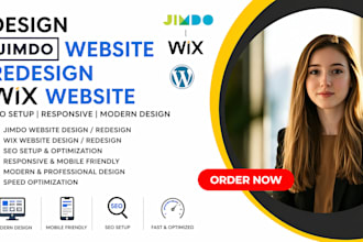 design jimdo website redesign wix website SEO setup responsive modern design