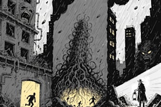 do  draw noir, horror and dark comic books art for your story