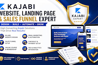 design kajabi sales page, kajabi landing page website for kajabi online course