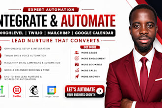 integrate gohighlevel twilio mailchimp google calendar lead nurture automation
