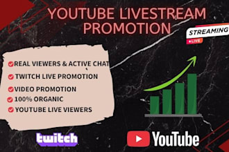 promote youtube live stream to targeted audience to increase live viewers