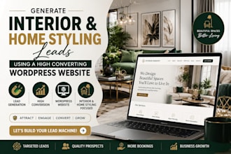 generate interior and home styling leads using a wordpress website