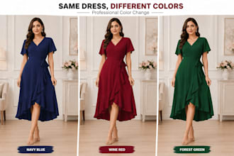 dress color change photoshop editing