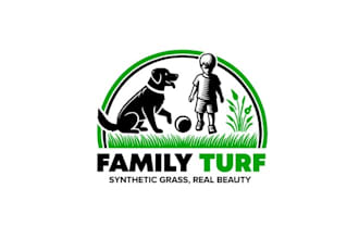 do amazing logo for an artificial grass landscaping company