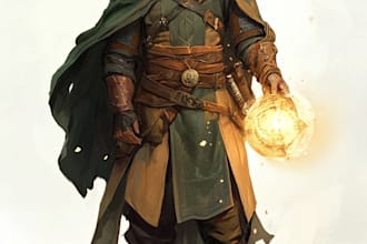 fantasy dnd character illustration