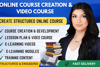create online course content, elearning video courses, scripts and workbooks