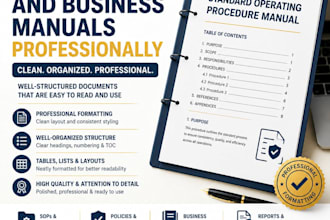 format sops, policies, and business manuals professionally