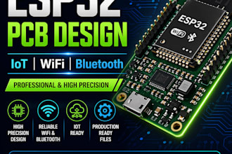 design esp32 pcb for iot, wifi and bluetooth application