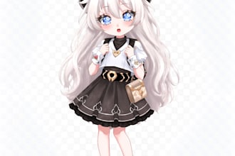 design custom pngtuber live2d vtuber png vtuber 2d character design pixelart