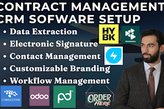 setup contract management crm cobblestone odoo pandadoc honeybook freshservice