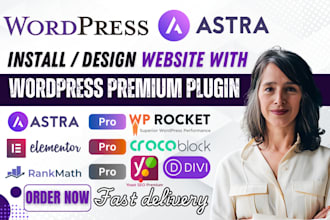 build or redesign your wordpress website using astra pro theme