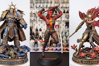 3d print and paint warhammer tabletop painting 3d printed miniature statue