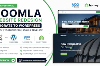 do joomia website redesign migrate wordpress homey yootheme pro joomla template