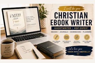christian ebook ghostwriter, self help journal workbook KDP writer