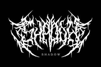 design technical, progressive metal style logo