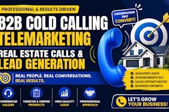 do b2b USA real estate cold calling lead generation telemarketing appointment