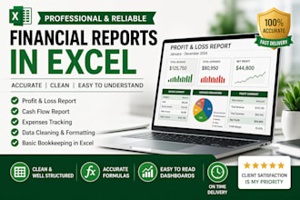 create financial reports in excel