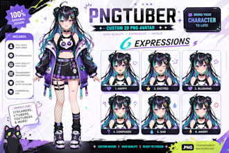 design telegram furrysticker pngtuber live2d avatar png vtuber png tuber fursona