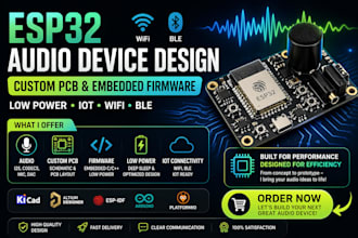 esp32 audio device design, low power pcb, embedded firmware arm cortex m, iot bl