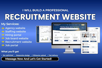 design recruitment website job board job portal hiring staffing agency website