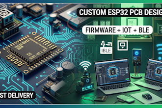 create custom esp32 pcb with firmware iot ble sensors