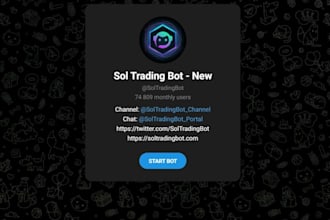 create telegram trade bot, solana smart contract, sol token, trading bot, mm bot