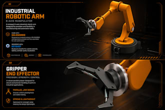 design 3d mechanical models and robotic arms in solidworks