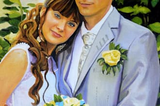 handpaint a custom academic oil portrait on canvas
