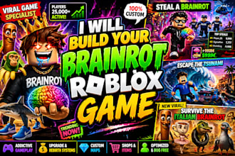 develop highly roblox brainrot games featuring escape modes, survival mechanics