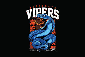 design high quality snake mascot logo with express delivery
