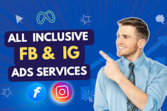 do fb page and insta ads campaign, marketing, ads run