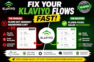 fix klaviyo flows, abandoned cart email automation issues and integration