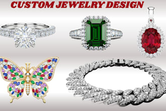 do 3d cad jewelry design 3d jewelry design jewelry cad  in printable stl 3dm