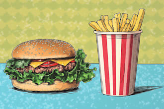 food pop art of your food pop art