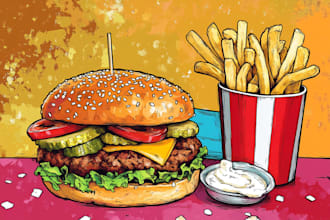 food pop art of your food pop art