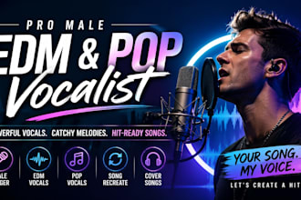 male singer edm vocals pop singer pop edm vocalist singer recreate song cover