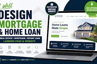 design mortgage home loan real estate mortgage landing page payday loan website