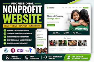design nonprofit website charity ngo website donation website