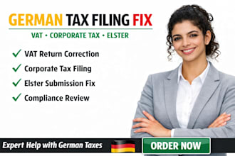 do fix german vat tax filing corporate income tax elster filing vat return error