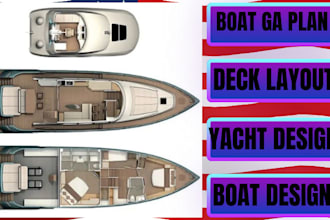 create professional general arrangement ga drawings for vessel