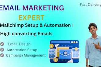 design mailchimp email template and automation