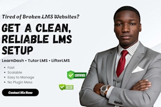 build lms website on learndash, tutor lms, lifter lms, elearning website