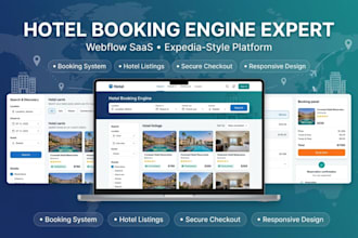 build hotel booking engine hotel booking webflow saas website expedia booking